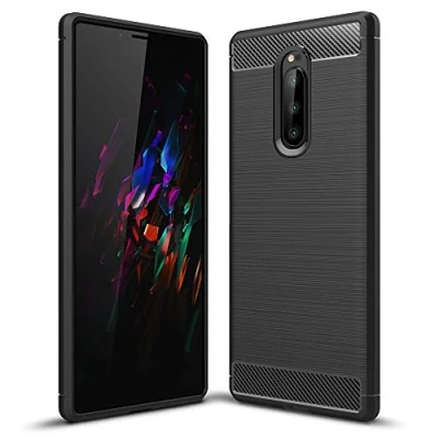 Abbildung von NALIA Hülle kompatibel mit Sony Xperia 1, Handyhülle Ultra Slim Silikon Case Cover, Dünne Crystal Phone Schutzhülle Stoßfeste Etui Handy Tasche Backcover Bumper Gummihülle Smartphone Skin Schwarz