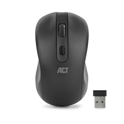 Abbildung von ACT Kabellose Maus Optischer Sensor 1000 DPI 2.4Ghz USB Empfänger Daumengriff Links und Rechtshänder Leichtgewicht AC5105
