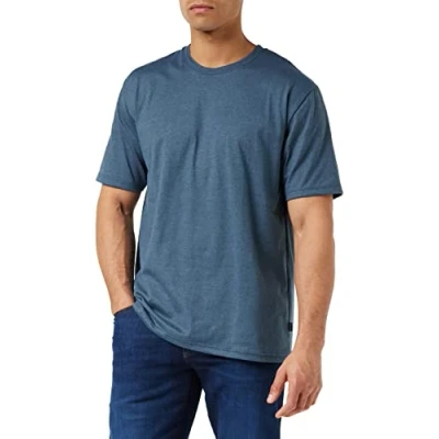 Abbildung von Trigema Herren T Shirt aus Baumwolle 637202, Jeans melange, 5XL