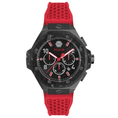 Abbildung von Philipp Plein Herren Uhr Analog Quarz Chrono ROYAL 46 MM PWPRA0724 Silikon