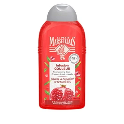Abbildung von Le Petit Marseillais Bio Mohn und Granatapfel Color Infusions Shampoo Die 250 ml Flasche