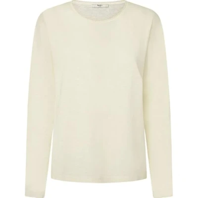Abbildung von Pepe Jeans Floren Langarmshirt, Damen, Größe: XS, Mousse white