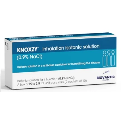 Abbildung von KNOXZY Sterile Isotonische Kochsalzlösung 0,9% Inhalations 20 x 2,5 ml Einheits Dosierfläschchen