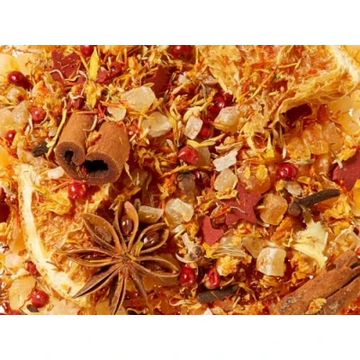 Abbildung von teemando® Früchteteemischung Merry Christmas Mango n&#039; Friends Marzipan Note aromatisiert, 1 kg