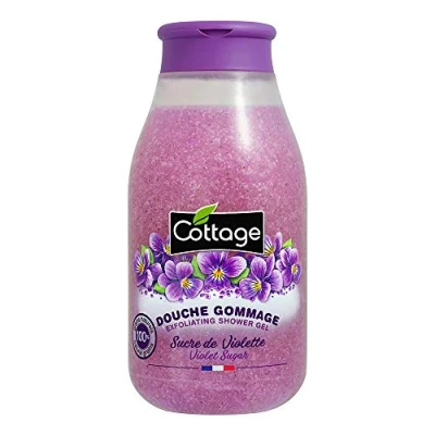 Abbildung von COTTAGE Dusche Peeling Violette Zuckerkörner 100% natürlich 270 ml