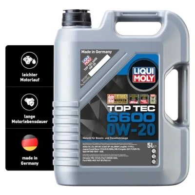 Abbildung von Liqui Moly Top Tec 6600 0W 20 5l Motoröl 21441 OPEL: Insignia B Grand Sport, Corsa E Schrägheck, Astra K BMW: Z4 Roadster, 3 Limousine