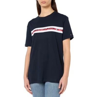 Abbildung von Tommy Hilfiger Nature TECH TEE LOGO Nachtwäsche Shirt, Herren, Größe: Small, Blue