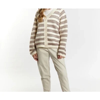 Abbildung von Dreimaster Imane Strickjacke, Damen, Größe: XS/S, Marine wollweiss
