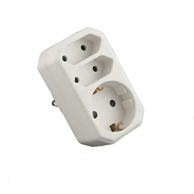 Abbildung von Multistecker Adapterstecker Schutzkontakt KINDERSCHUTZ Verteiler Mehrfachstecker (Senkrecht ohne Schalter)