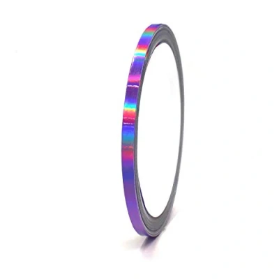 Abbildung von (0,79/m) 10 Meter Hologramm Zierstreifen Basteln Möbel Auto Motorrad Modellbau Deko Dekorstreifen Klebestreifen selbstklebend DIY (Hologramm Lila, 5mm Breite)