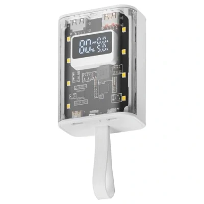 Abbildung von Mars Gaming MPK 10K, Kompakte Power Bank 22.5W, Schnellladung QC3.0 &amp; PD3.0 10000mAh, Intelligente Batterieüberwachung mit Multi Charge, Lanyard + LED Taschenlampe, Universelle Konnektivität, Schwarz