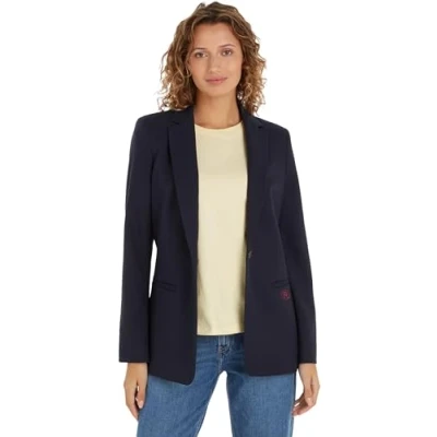 Abbildung von Tommy Hilfiger CORE Regular Blazer, Damen, Größe: 44, Desert sky