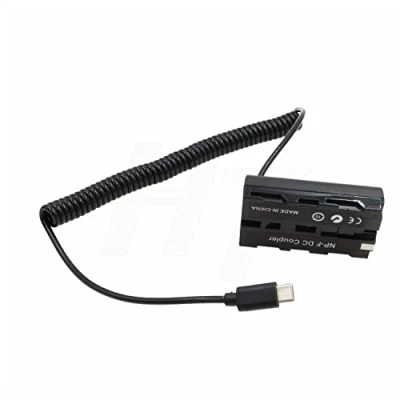 Abbildung von HangTon Kamera Monitor USB Typ C auf NP F970 F570 F550 Dummy Akku DC Koppler Netzteil für Atomos Shogun Inferno Ninja