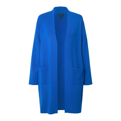 Abbildung von Ulla Popken LONG OPEN Front Strickjacke, Damen, Größe: 54/56, Blue