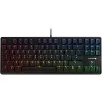 Abbildung von CHERRY G80 3000N RGB TKL, Kabelgebundene Gaming Tastatur Ohne Nummernblock, EU Layout (QWERTY), Beleuchtung, Original MX SILENT RED Switches, Schwarz