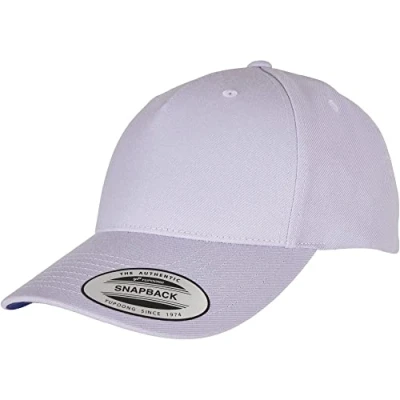 Abbildung von Flexfit YP Classics 5PANEL Curved Visor Snapback Cap, Größe: One Size, Light purple
