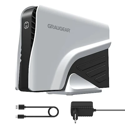 Abbildung von GRAUGEAR 4TB HDD für Playstation 4 5 externe Gaming Festplatte 3,5&quot;, USB 3.2 weiß schwarz