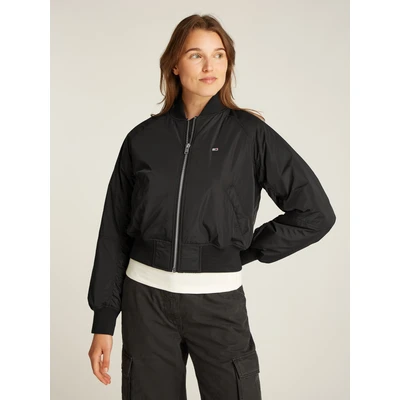 Abbildung von Tommy Jeans Essential Jacket Bomberjacke, Damen, Größe: XS, Black