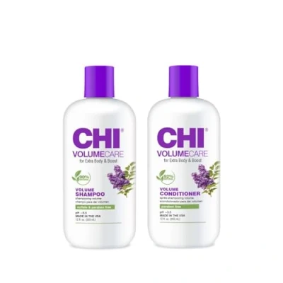 Abbildung von CHI VOLUMECARE Volumen Shampoo &amp; Conditioner Set 355ml Jedes Für Fülle und Kraft, Feines Dünnes Haar, Parabenfrei