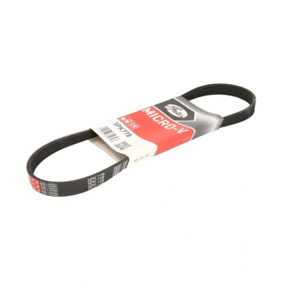 Abbildung von GATES Micro V 5PK778 Keilrippenriemen 778 5 Polyester, EPDM (Ethylen Propylen Dien Kautschuk) FIAT: 500 Schrägheck, Panda III Schrägheck