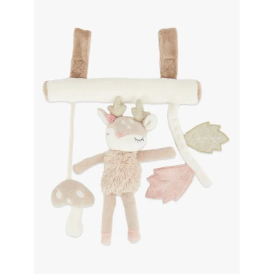 Abbildung von Bieco Kinderwagenanhänger Kinderwagen Kette Design Reh ca. 30x21 cm Als Maxi Cosi Spielzeug, Mobile Babybett oder für Baby Laufgitter Spielbogen Anhänger Activity Spiel Spielzeug Greifringe