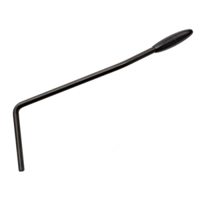 Abbildung von Musiclily Ultra 5mm Edelstahl Push In Style Tremolo Arm Tremolohebel Whammy Bar für E Gitarre Korea Wilkinson Brücke, Schwarz mit Kappe