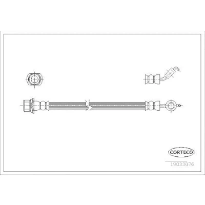 Abbildung von CORTECO 19033076 Bremsschläuche Hinterachse 210 TOYOTA: Corolla IX Schrägheck, Kombi, Limousine