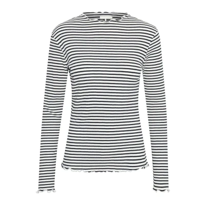 Abbildung von Karen by Simonsen Candace stripe Langarmshirt, Damen, Größe: XS, Egret night sky