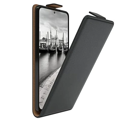 Abbildung von EAZY Case Hülle kompatibel mit Xiaomi Mi 11i 5G Flip Cover zum Aufklappen, Handyhülle aufklappbar, Schutzhülle, Flipcover, Flipcase, Flipstyle vertikal klappbar, aus Kunstleder, Schwarz