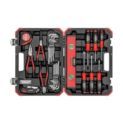 Abbildung von GEDORE red Werkzeugs Satz, Set 43 teilig, gefüllt, Werkzeug für Hand und Heimwerker, im Kunststoffkoffer, R38003043