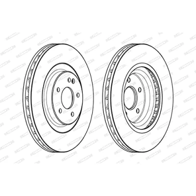 Abbildung von FERODO PREMIER DDF1900C 1 Bremsscheibe 334 32 5 112 Belüftet beschichtet mit Schrauben MERCEDES BENZ: SL Cabrio