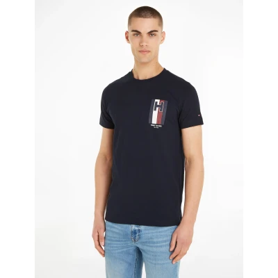 Abbildung von Tommy Hilfiger Emblem TEE Tshirt print, Herren, Größe: Medium, Desert sky