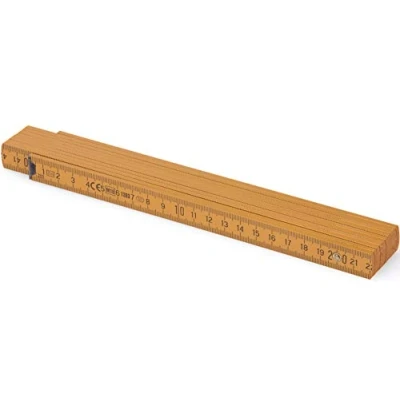 Abbildung von Metrie™ BL52 Holz Zollstock/Zollstöcke 2m langer Gliedermaßstab, MaßstabMeterstab mit Duplex Teilung Ocker