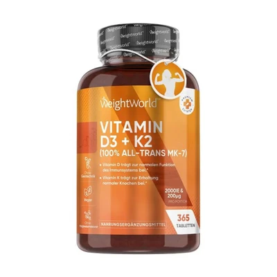 Abbildung von WeightWorld Vitamin D3 K2 2000 IE
