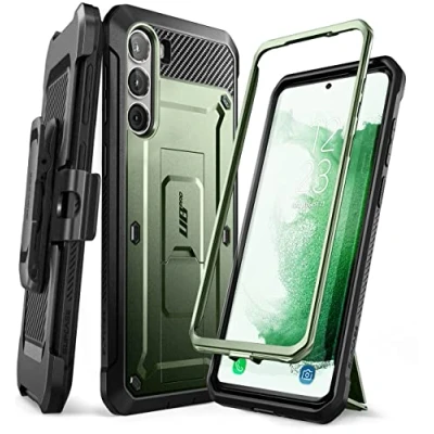 Abbildung von SupCase Outdoor Hülle für Samsung Galaxy S23 5G Handyhülle Bumper Case Rugged Schutzhülle Cover [Unicorn Beetle Pro] OHNE Displayschutz mit Gürtelclip und Ständer 2023 Ausgabe (Grün)