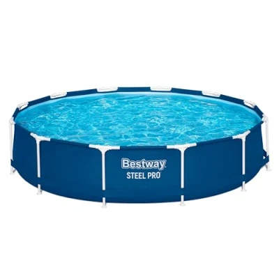 Abbildung von Bestway Steel Pro Frame Pool ohne Pumpe Ø 366 x 76 cm, dunkelblau, rund