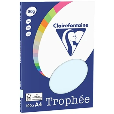 Abbildung von 10 x Clairefontaine Kopierpapier Trophee A4 80g/qm VE=100 Blatt hellbl