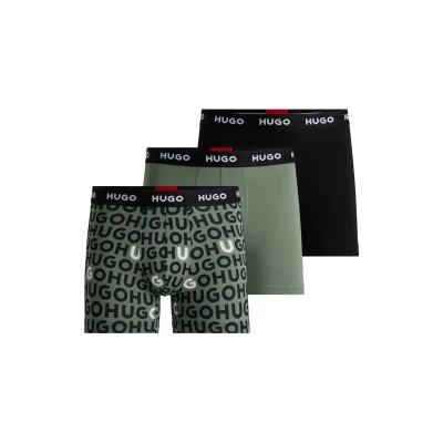 Abbildung von HUGO Design 3 PACK Panties, Herren, Größe: Large, Khaki/black/white