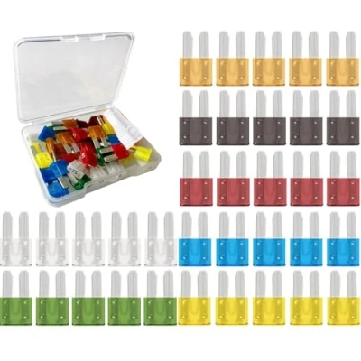 Abbildung von Gebildet 35pcs 12V 24V Micro2 KFZ Sicherungen Set,Auto Sicherungen,Auto Stecksicherung 5A/7.5A/10A/15A/20A/25A/30A(Jeweils für 5pcs) mit 1pc Sicherungszieher