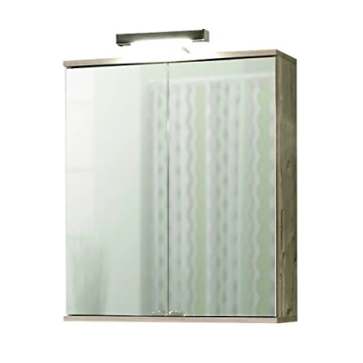 Abbildung von Schildmeyer Spiegelschrank 120052 Isola, 60x16x77 cm, silberifchte Dekor