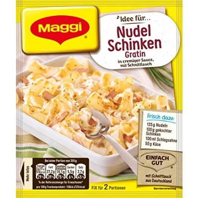 Abbildung von Maggi fix &amp; frisch für Nudel Schinken Gratin, 45er Pack (45 x 28 g)