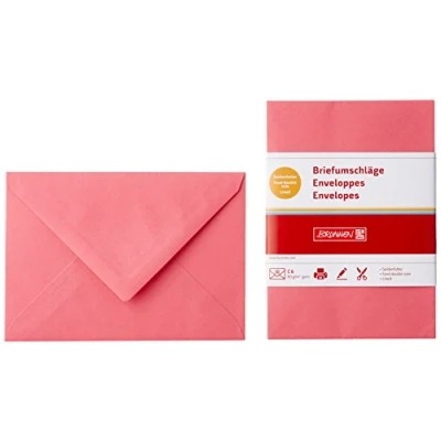 Abbildung von 5 x Brunnen Briefumschläge C6 Nassklebung fuchsia VE=10 Stück