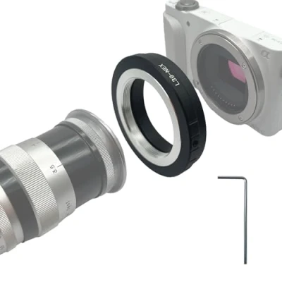 Abbildung von L39 NEX Objektivadapter Adapterring,für Leica 39/L39/M39 Objektiv Kompatibel für Sony E Mount Kamera,NEX 3,NEX C3,NEX F3,NEX 3N,NEX 5,NEX 5N,a3000,a3500,a5000,a6500,a7,a7R;L39 Lens Adapter