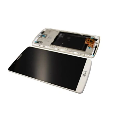 Abbildung von G3 LG D855 LCD Display Screen Glas Front Scheibe Rahmen White Original Neu