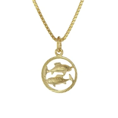 Abbildung von trendor 75990 03 Kinder Sternzeichen Fische 333 Gold + goldplattierte Kette