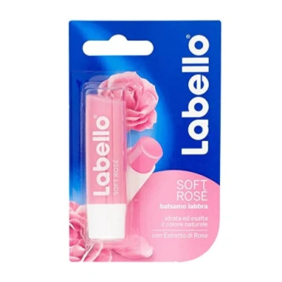 Abbildung von 24 x LABELLO SOFT ROSÉ Rosen Lippenbalsam feuchtigkeitsspendend und pflegend für rissige Lippen