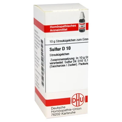 Abbildung von Sulfur D 10 Globuli g