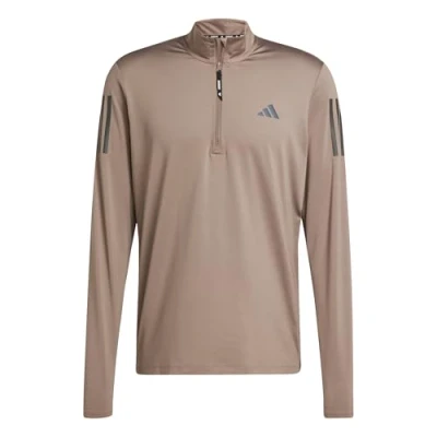 Abbildung von adidas Herren Own The Run Half Zip Jacket, Trace Brown, L