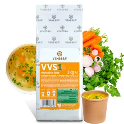 Abbildung von VENESSA VVS1 Gemüsesuppe 1kg Vending Probierpack Vegetarisch Instant Automatensuppe Löslich &amp; hohe Ergiebigkeit Vegetable Soup Für Suppenautomat