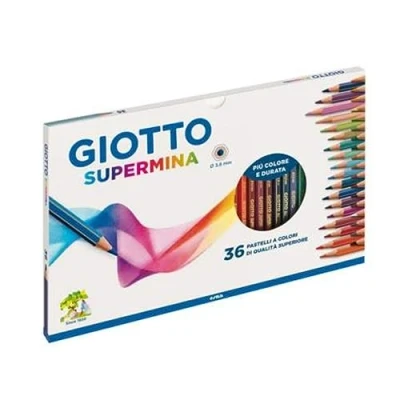 Abbildung von Giotto Supermina 36 pastelli a colori, assortiti, Stück (1er Pack), Multicolore